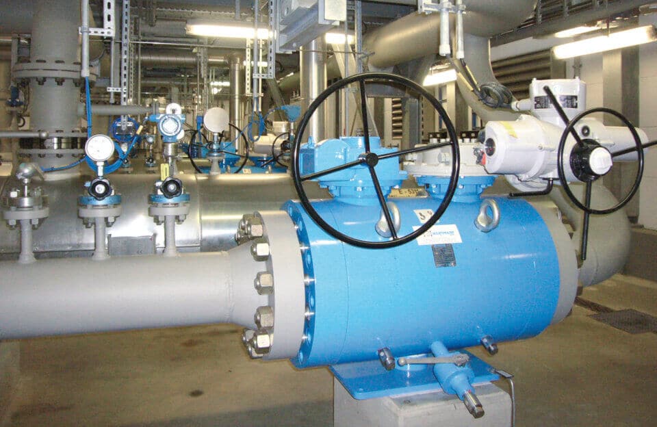 Hartmann Twin Ball Valve Double block and bleed PED gastight metal-to-metal sealing Gas Storage Wolfersberg